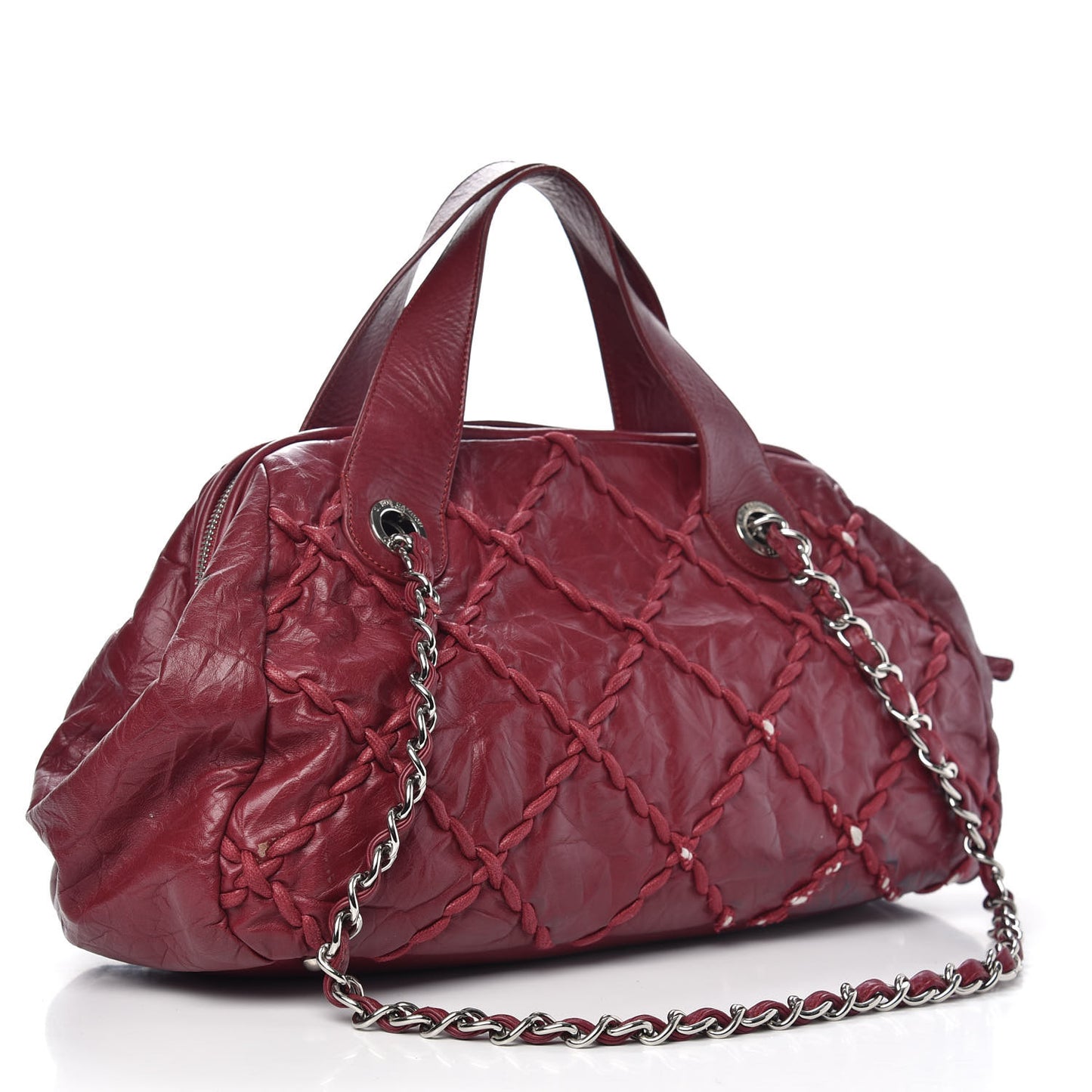 Calfskin Ultra Stitch Bowler Red