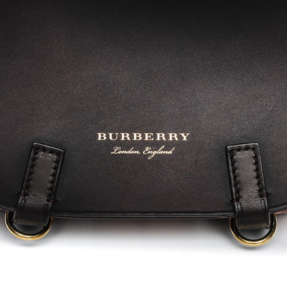 Burberry Haymarket Check Large Bridle Saddle Bag Dark Clove Brown 8 of 8