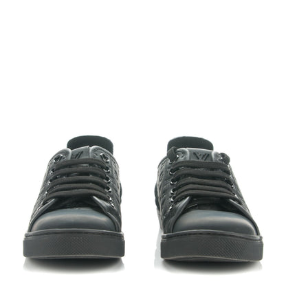 Louis Vuitton Calfskin Embossed Monogram Punchy Sneakers 35 Black 2 of 6