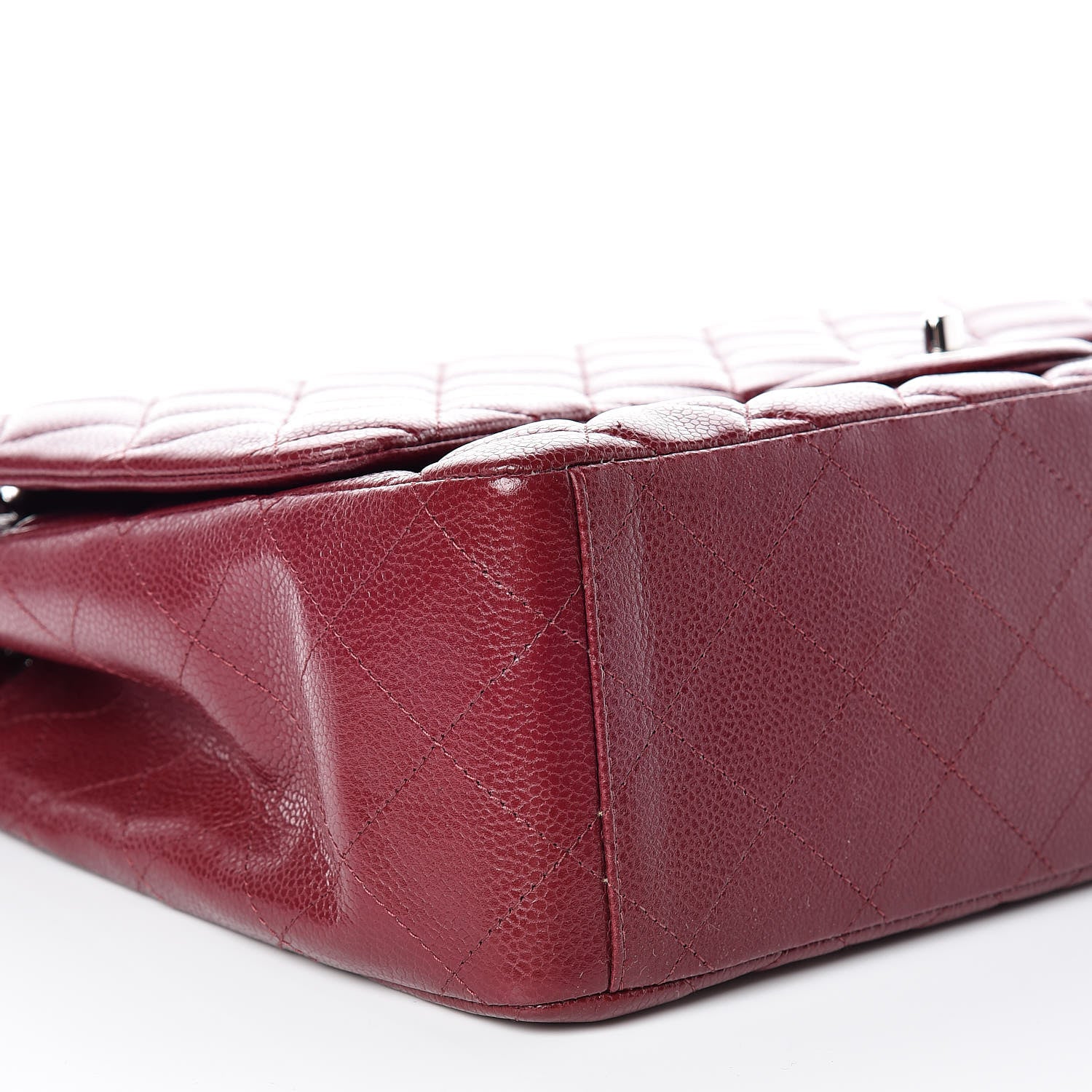 Chanel Caviar Quilted Maxi Single Flap Dark Red 5 of 10