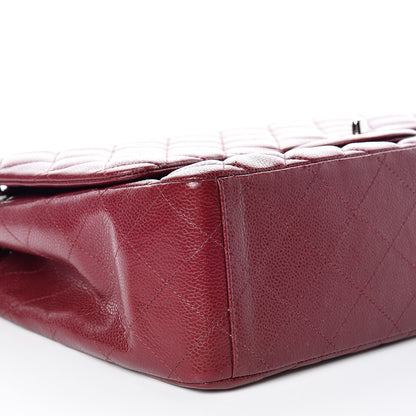 Chanel Caviar Quilted Maxi Single Flap Dark Red 5 of 10