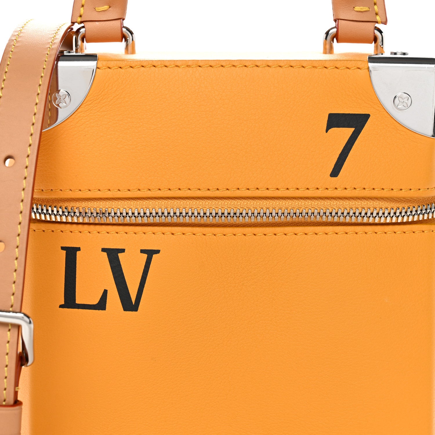 Louis Vuitton Calfskin N°7 Vertical Box Trunk Yellow 1857141