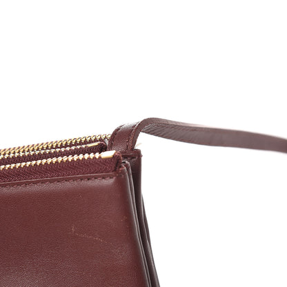 Celine Smooth Lambskin Small Trio Crossbody Bag Burgundy 15 of 15