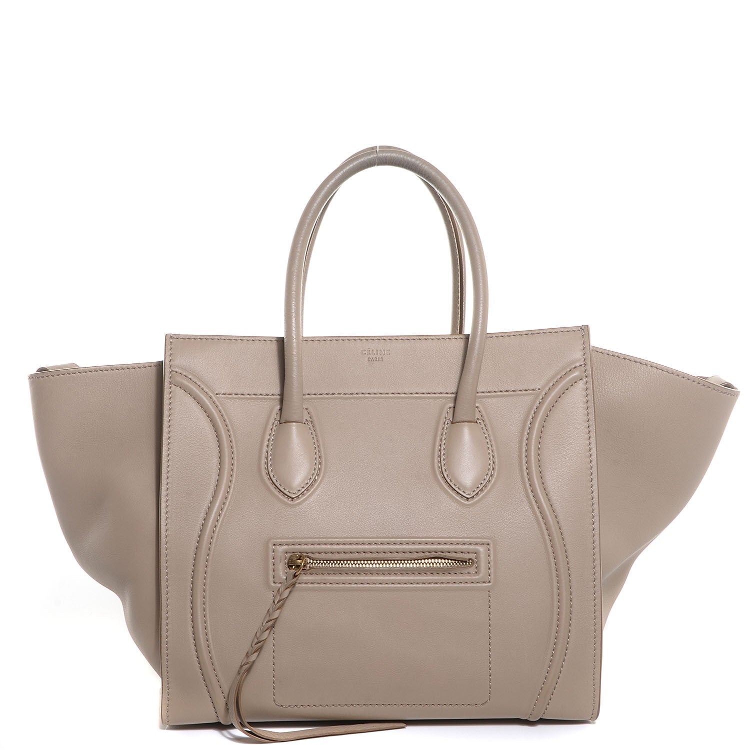 Celine Supple Calfskin Medium Phantom Luggage Beige 1 of 9