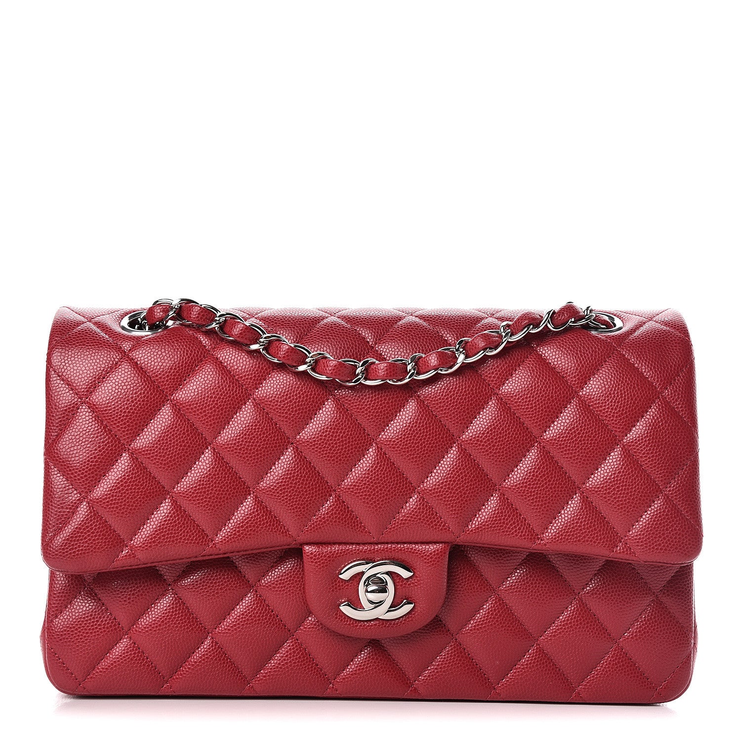 Chanel Caviar Quilted Medium Double Flap Pink 1 of 11