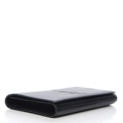 Saint Laurent Calfskin Monogram Large Belle De Jour Clutch Black 3 of 6