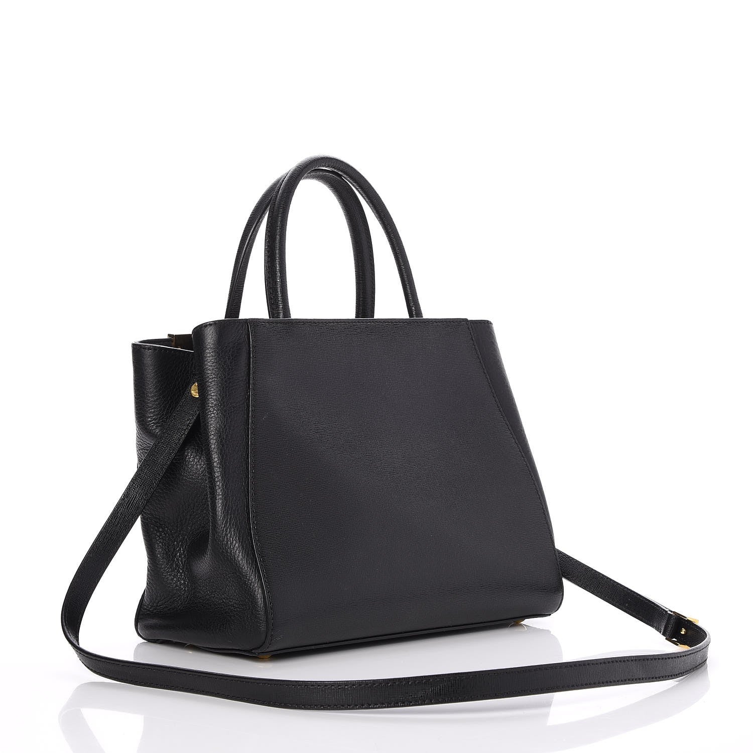 Fendi Vitello Elite Petite 2Jours Tote Black 3 of 7