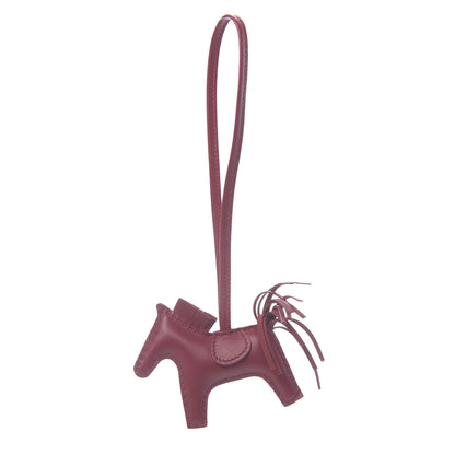 Hermes Milo Lambskin Grigri Rodeo Horse Bag Charm PM Rubis 1 of 5