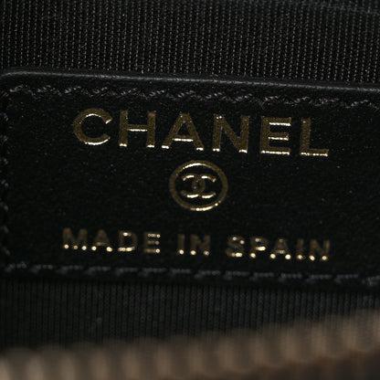 Chanel Caviar Quilted Filigree Zip Pouch Black 7 of 9