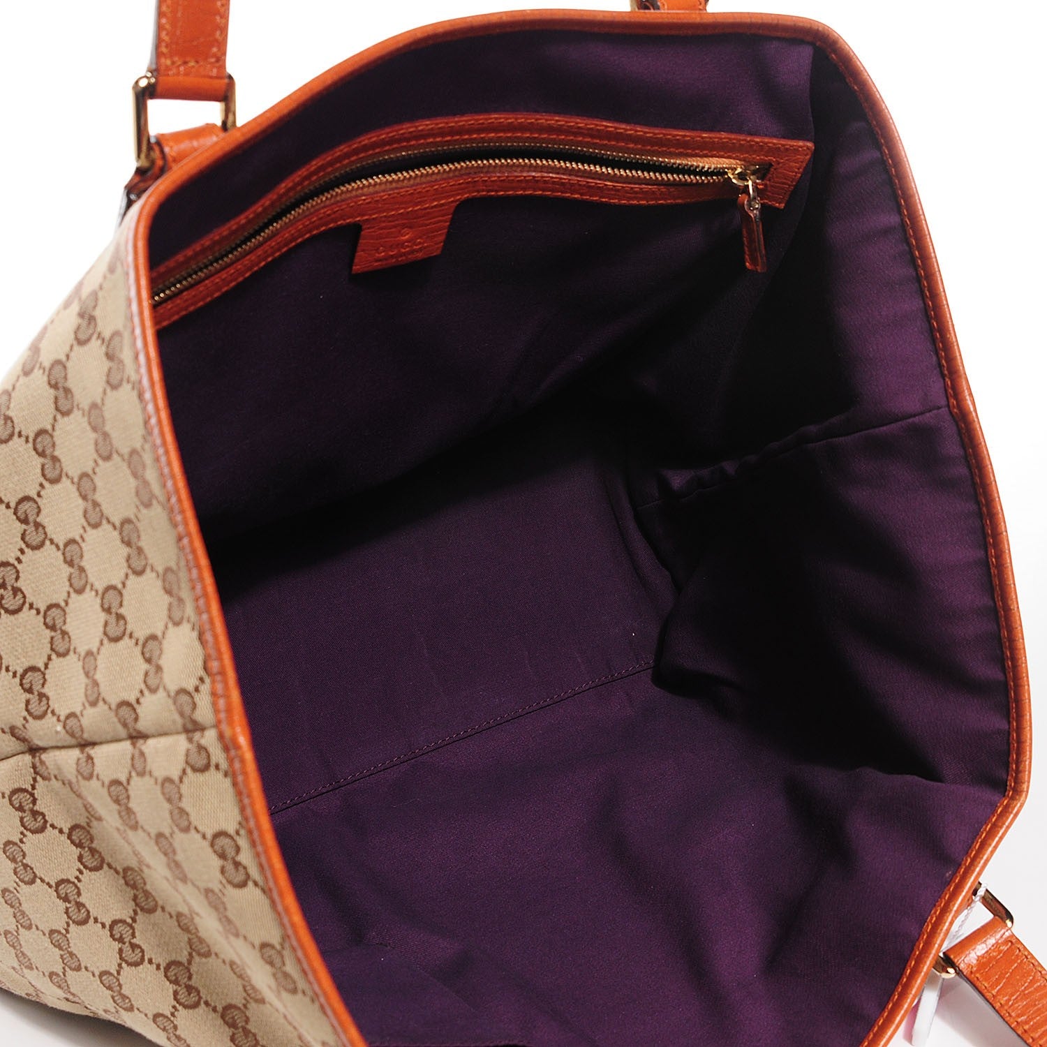 Gucci Monogram Web Large Jolicoeur Tote Orange 5 of 7