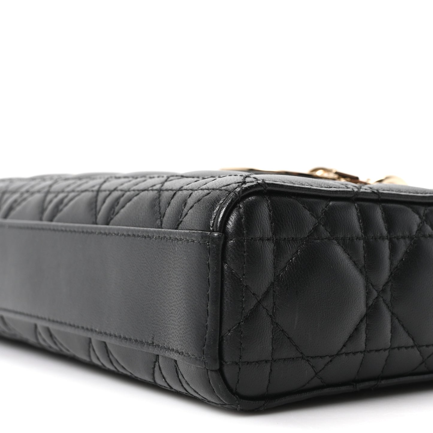 Lambskin Cannage Medium Lady D-Joy Black