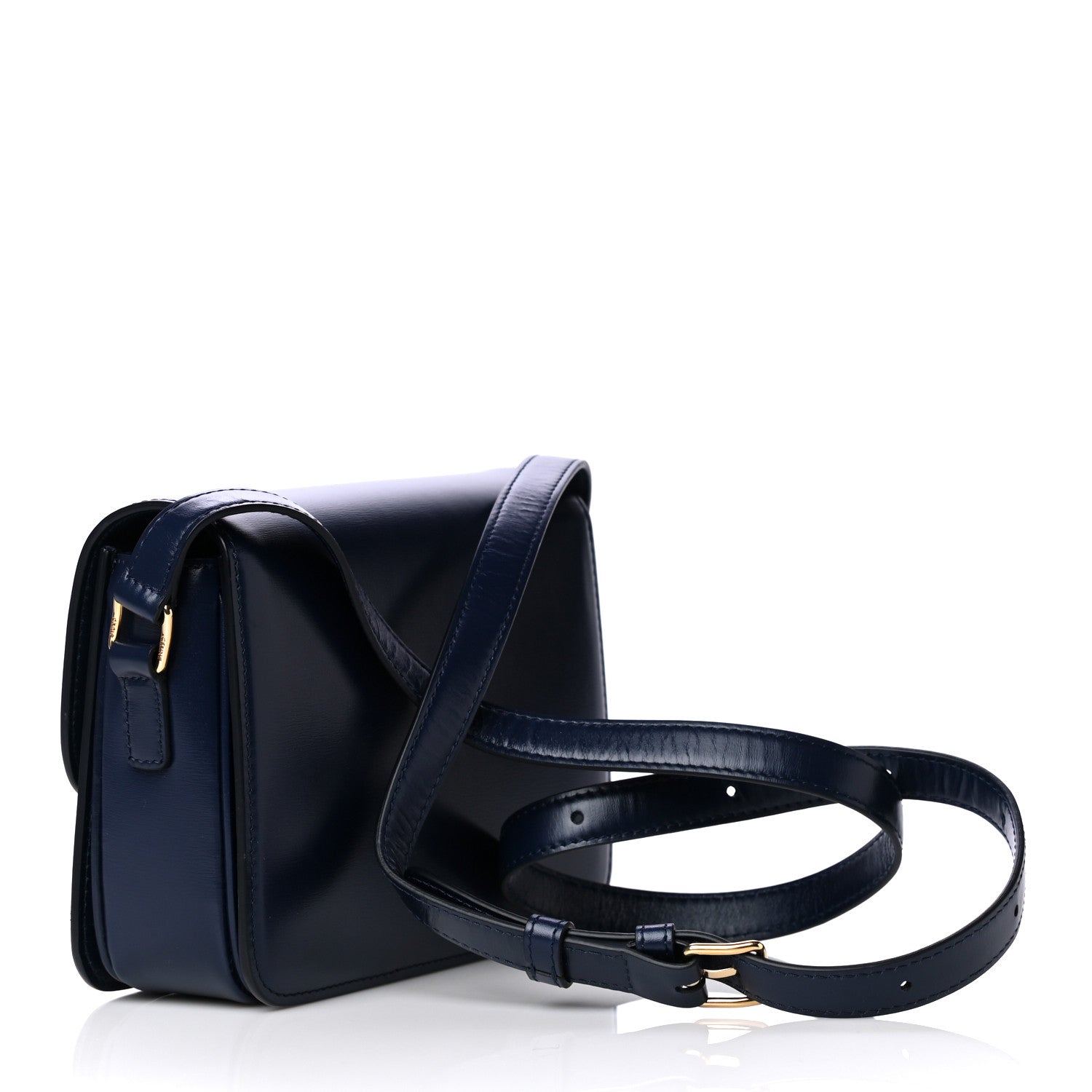 Celine Shiny Calfskin Teen Triomphe Dark Blue 2 of 5