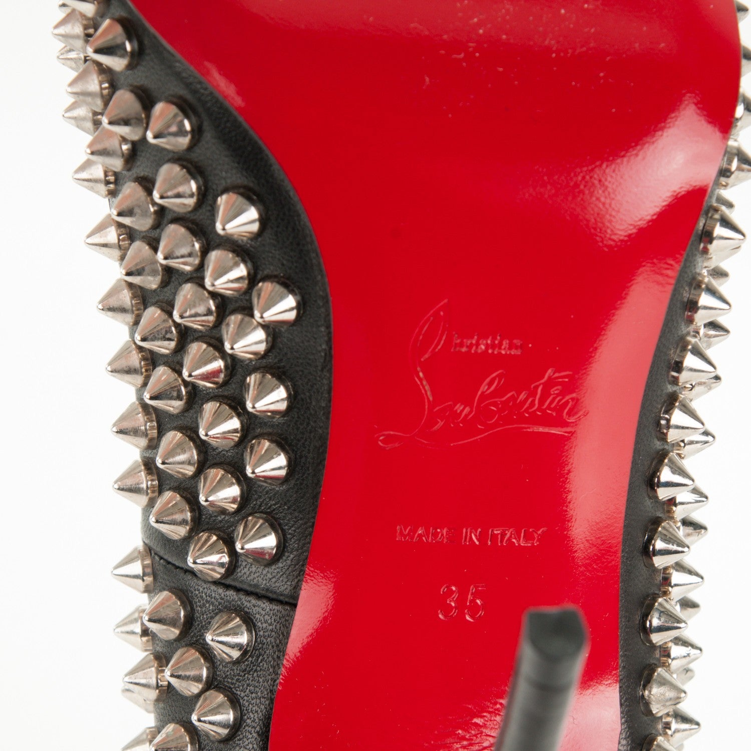 Christian Louboutin Nappa Fifi Spikes 100 Pumps 35 Black 6 of 7
