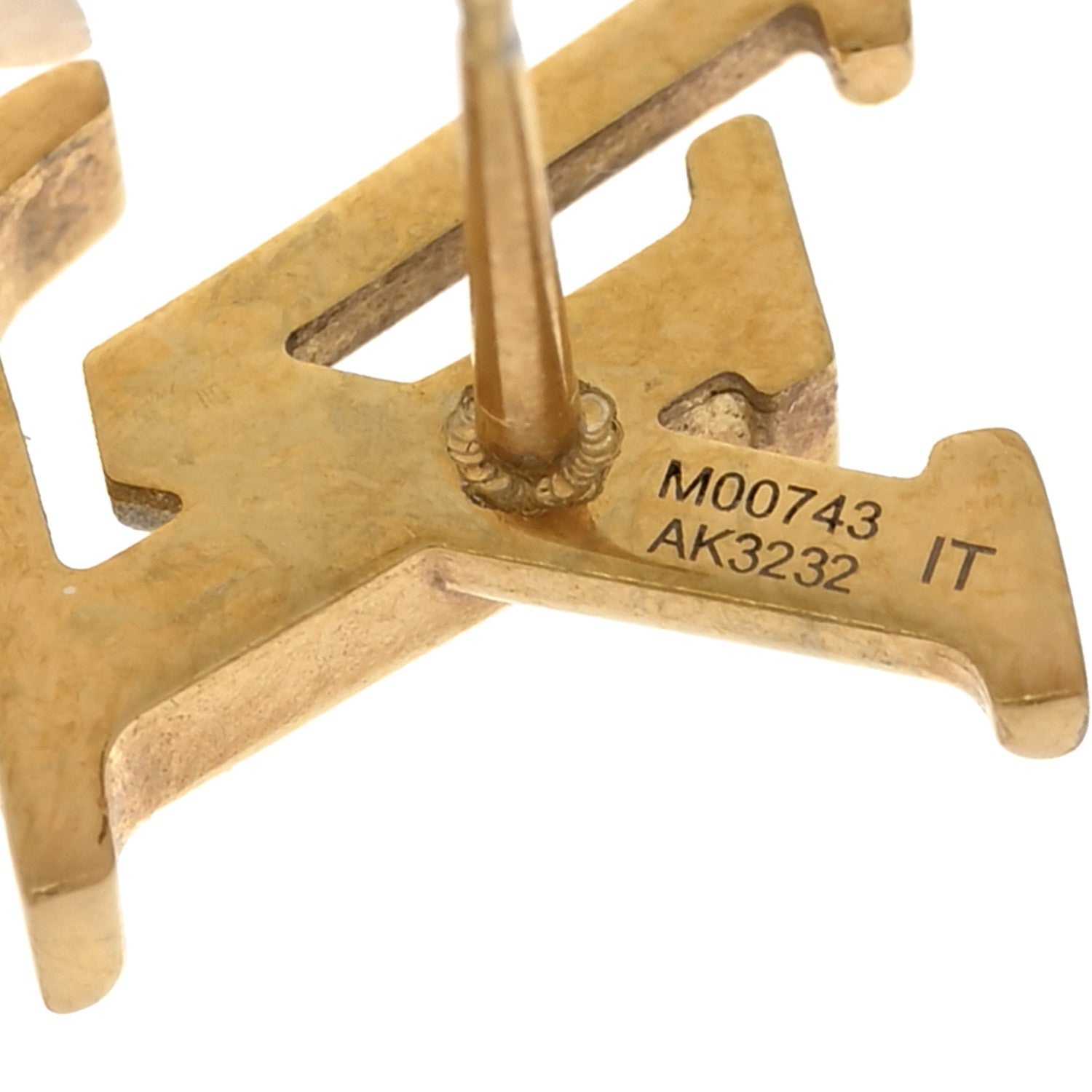 Louis Vuitton Metal LV Iconic Earrings Gold 5 of 7