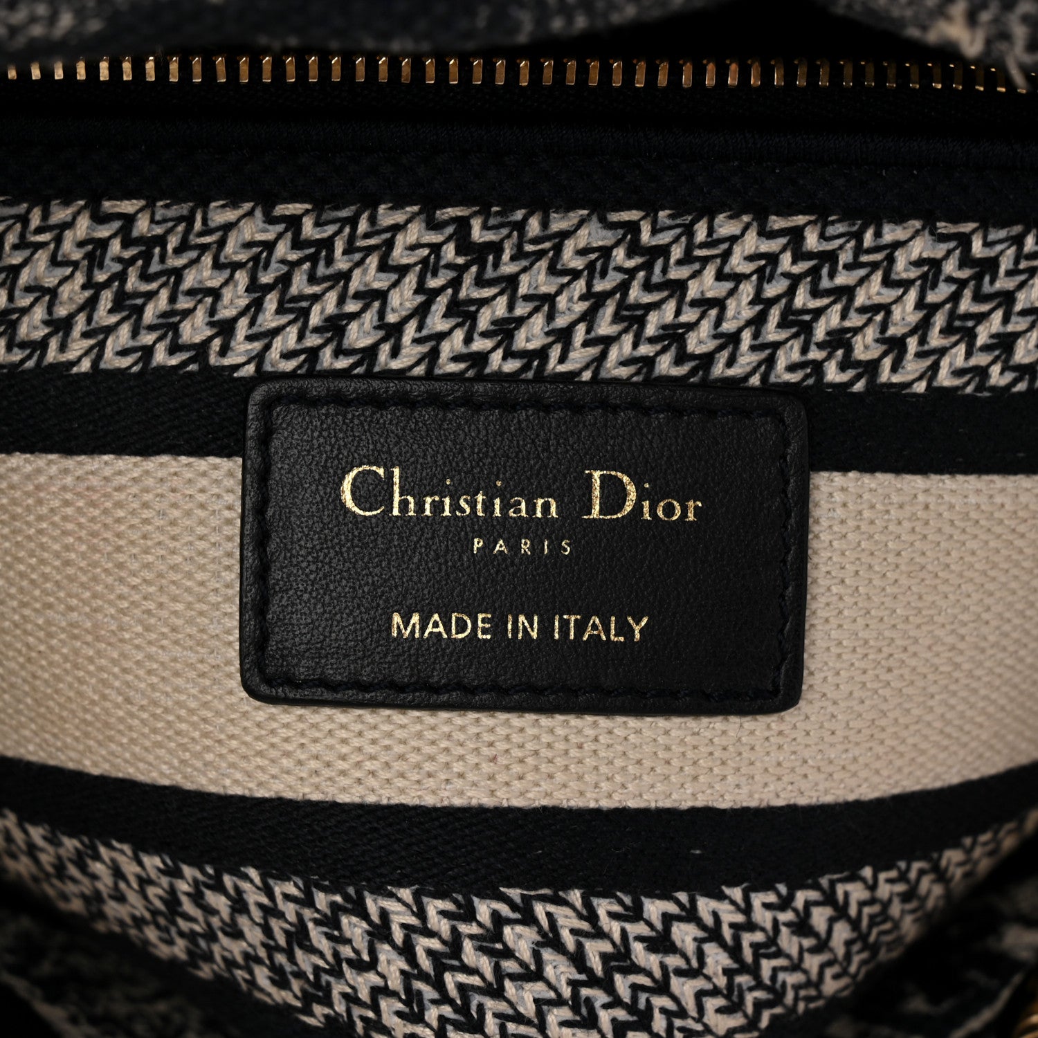 ディオール　ライト Christian Dior Canvas Toile De Jouy Embroidered Medium Lady D-Lite