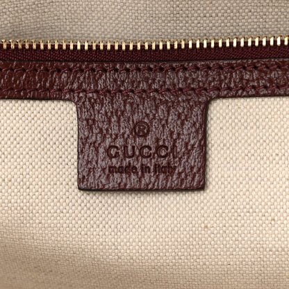 Gucci Monogram Textured Dollar Calfskin Web Medium Ophidia Shopping Tote Sahara Rubino Chardonnay 6 of 11