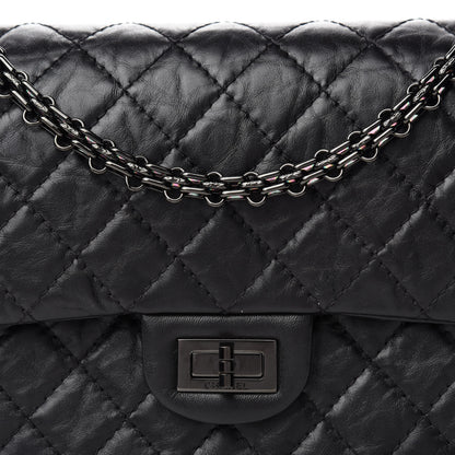 Chanel Aged Calfskin Quilted 2.55 Reissue 225 Flap So Black 11 of 12