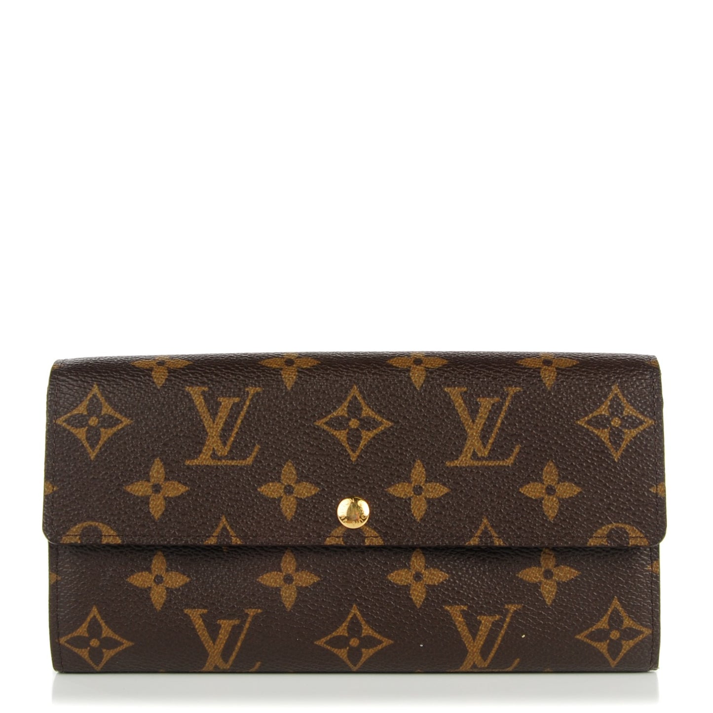 Monogram Leopard Sarah Wallet Blanc Corail