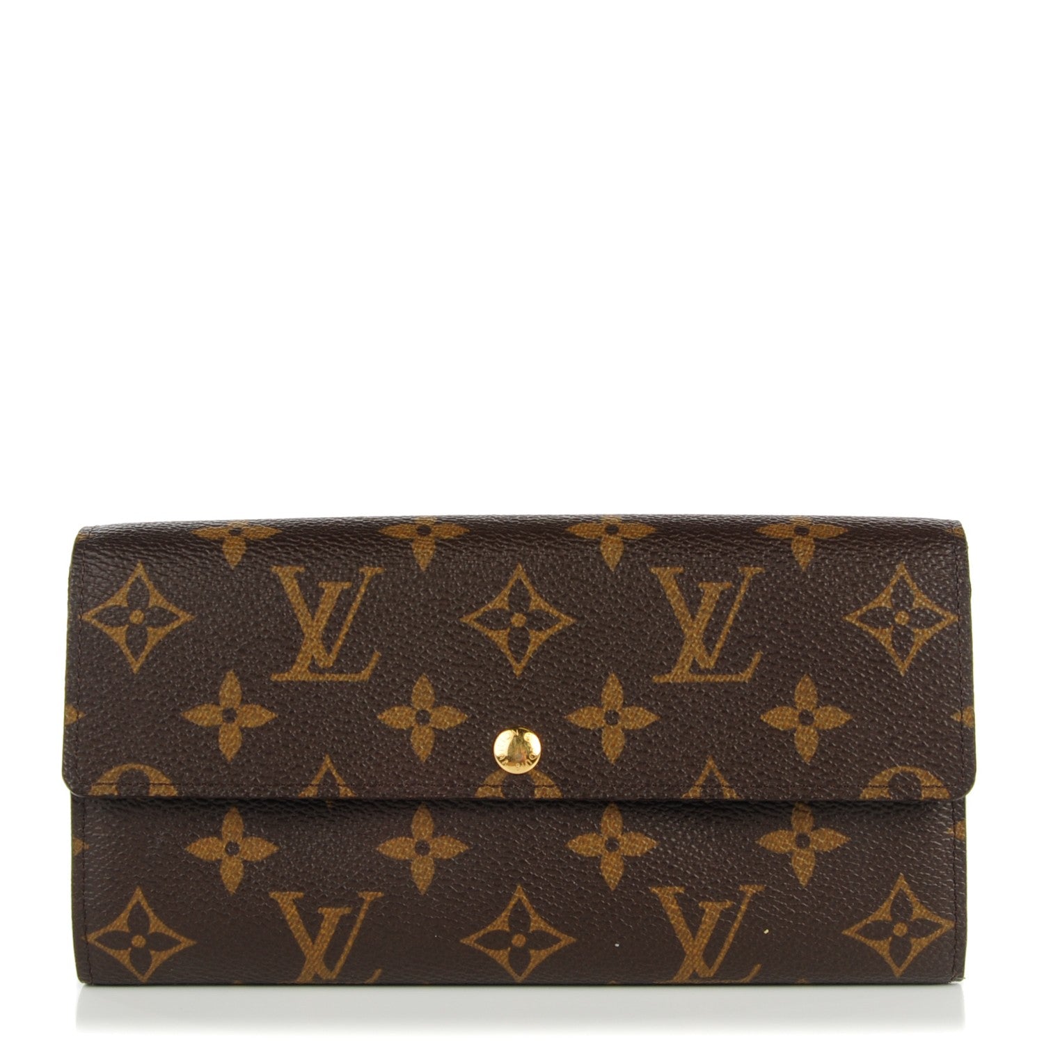 Louis Vuitton Monogram Leopard Sarah Wallet Blanc Corail 1 of 9