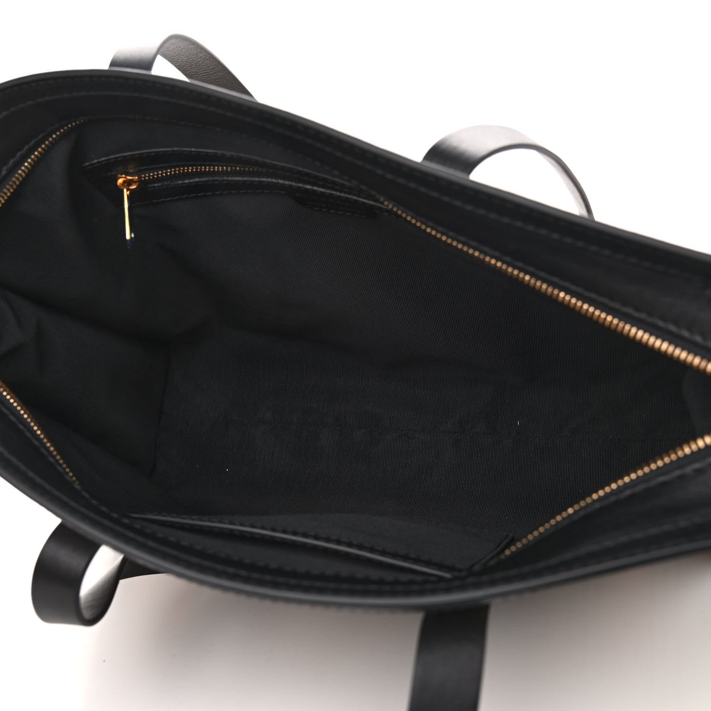Calfskin 1983 Knight Check Link Zip Tote Black
