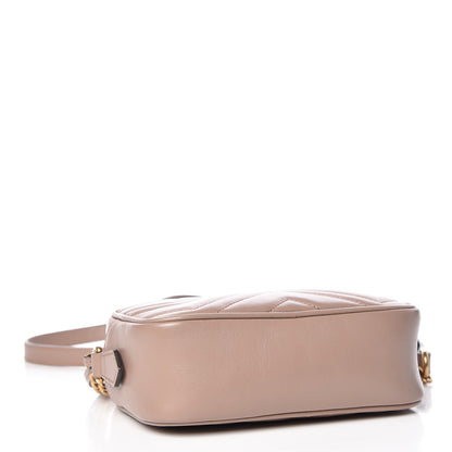 Gucci Calfskin Matelasse Mini GG Marmont Chain Shoulder Bag Porcelain Rose 4 of 10