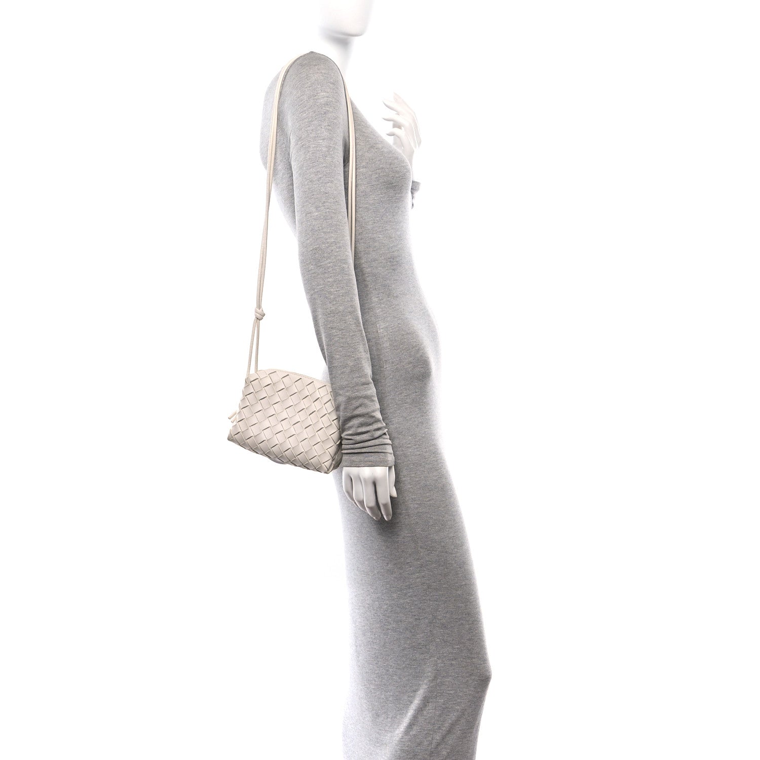 Bottega Veneta Nappa Intrecciato Mini Loop Camera Bag White 2 of 9