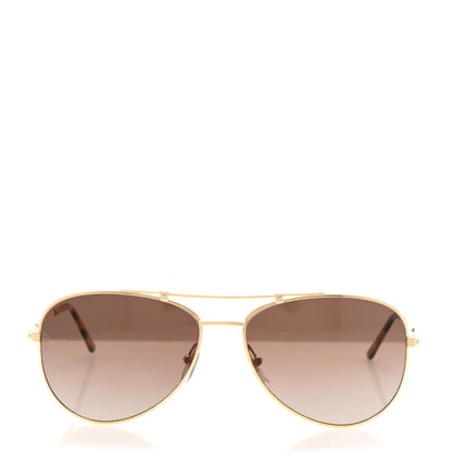 Cartier Santos CT0088S Aviator Sunglasses Gold 2 of 7
