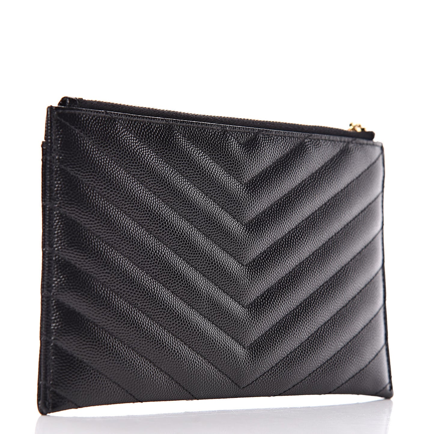 Grain De Poudre Chevron Monogram Bill Pouch Black