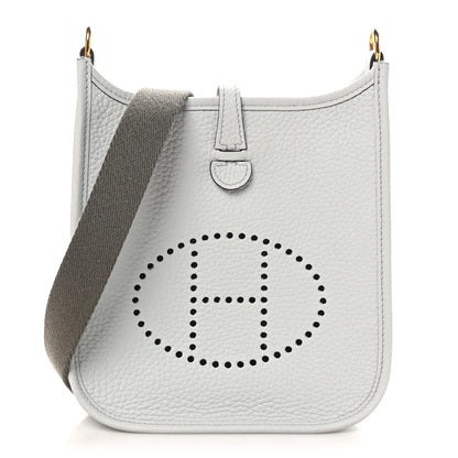Hermes Taurillon Clemence Amazone Evelyne TPM Gris Perle Etain 1 of 11