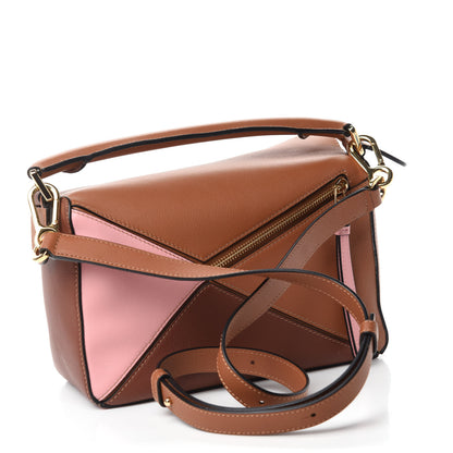 Loewe Calfskin Small Puzzle Bag Tan Medium Pink 3 of 9