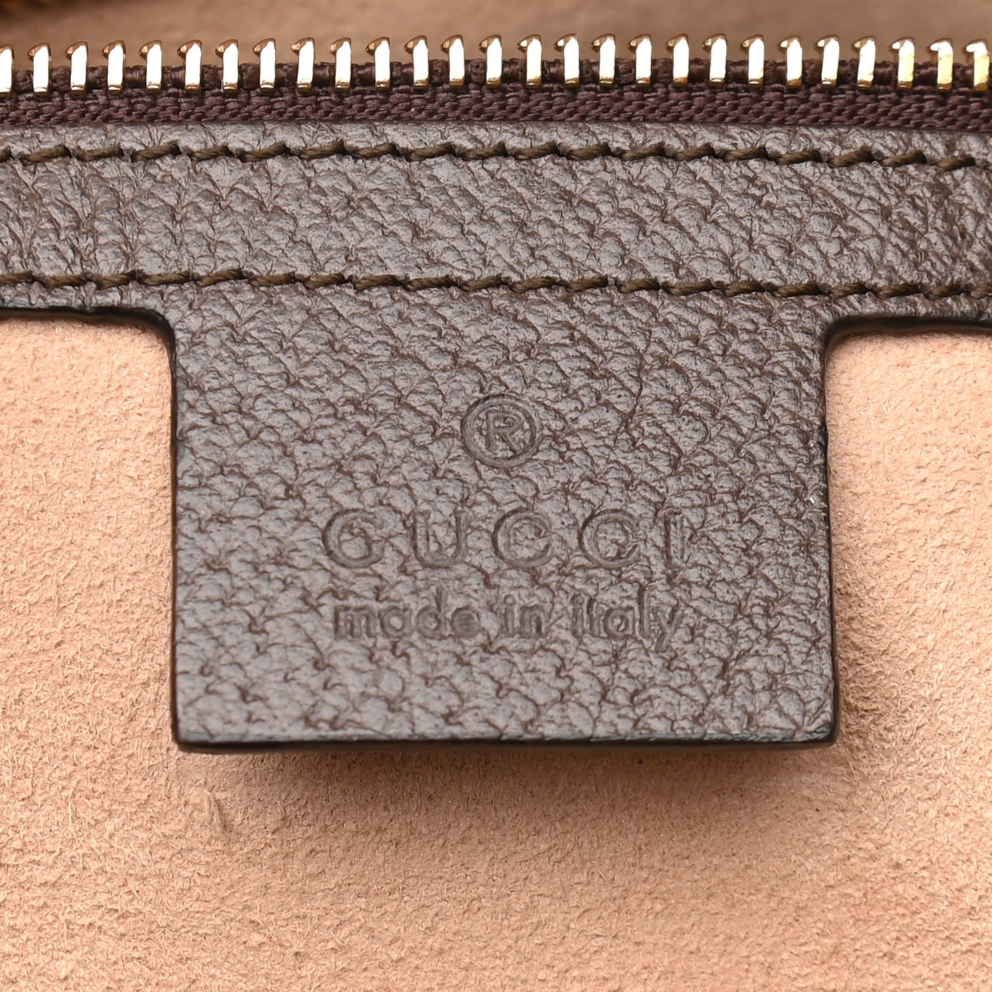 GG Supreme Monogram Web Medium Ophidia Top Handle Dome Bag Brown
