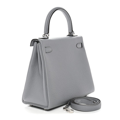 Hermes Togo Kelly Retourne 25 Gris Pantin 2 of 10