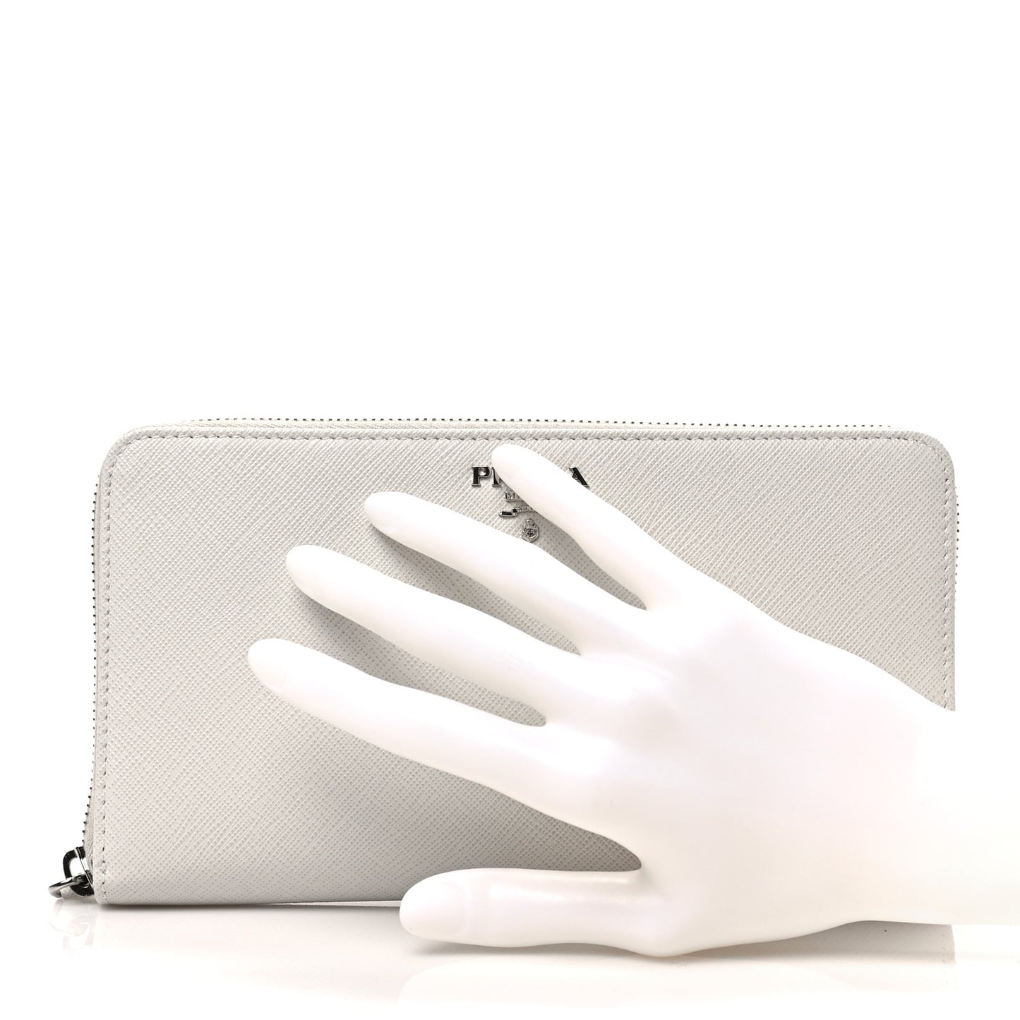 Saffiano Metal Zip Around Wallet Talco