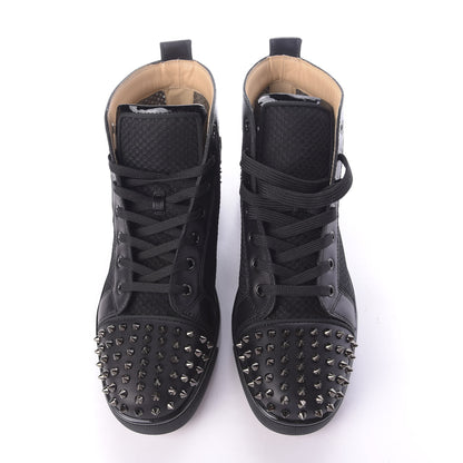 Christian Louboutin Calf Mesh AC Lou Spikes 2 Flat Sneakers 43.5 Black 6 of 10