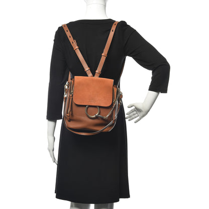 Chloe Suede Calfskin Medium Faye Backpack Tan 3 of 13