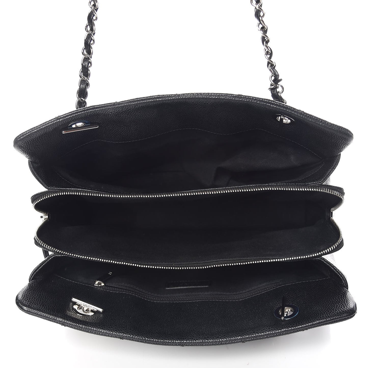 Caviar Quilted Timeless CC Soft Tote Black