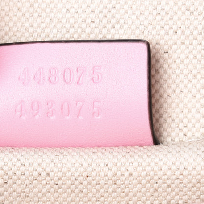 Gucci Moon Calfskin Web Medium Dionysus Bamboo Top Handle Bag Sugar Pink Blue Agata Hibiscus Red 10 of 10