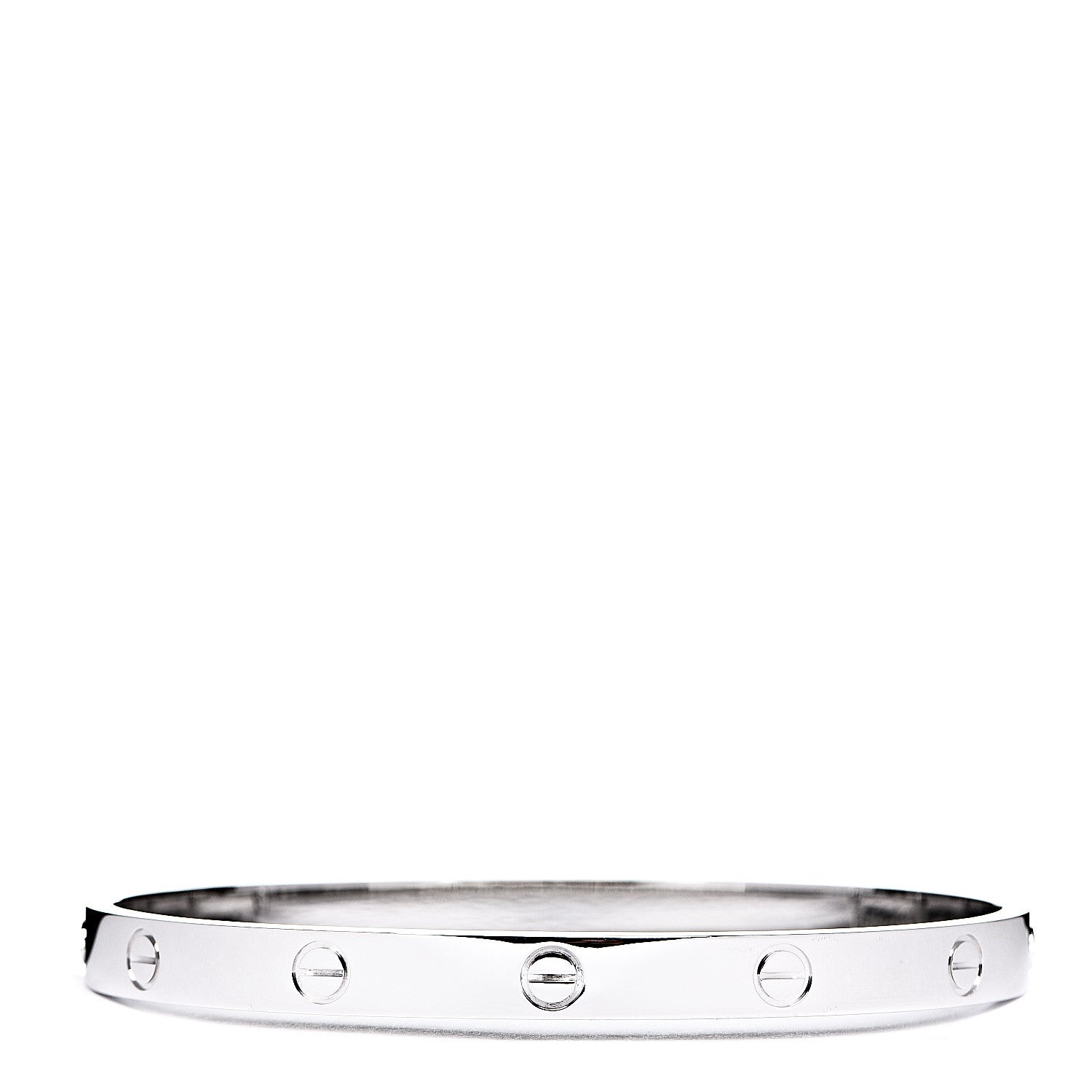 Cartier 18K White Gold LOVE Bracelet 19 2 of 6