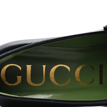 Gucci Goatskin Houdan Mid Heel Platform Loafers 36.5 Black 8 of 10