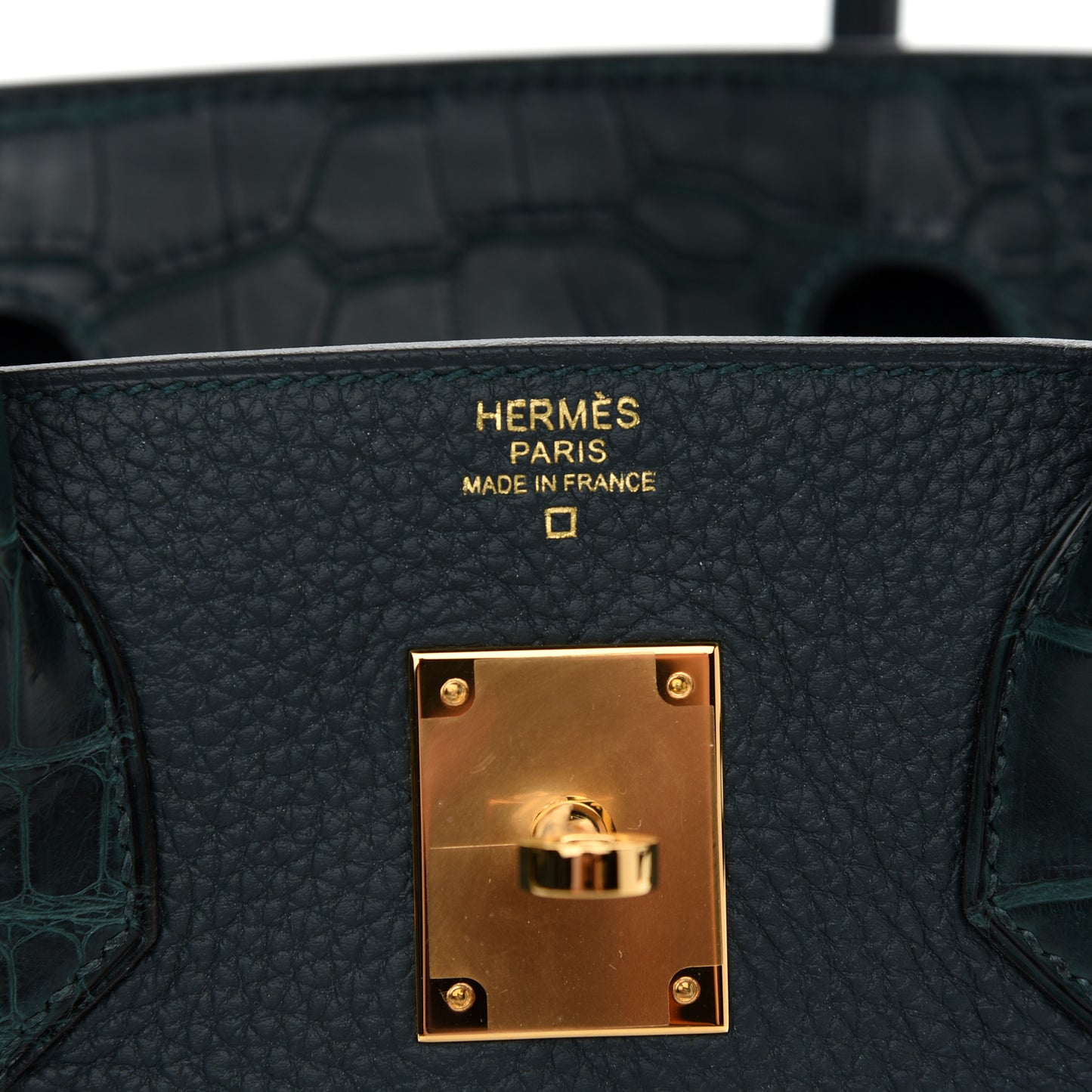 Togo Matte Alligator Birkin Touch 30 Vert Cypress