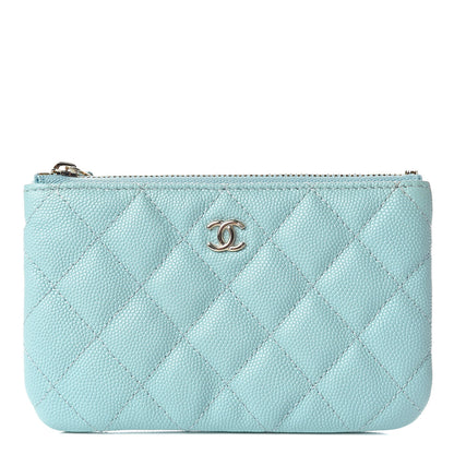 Chanel Caviar Quilted Small Cosmetic Case Light Blue 1 of 7