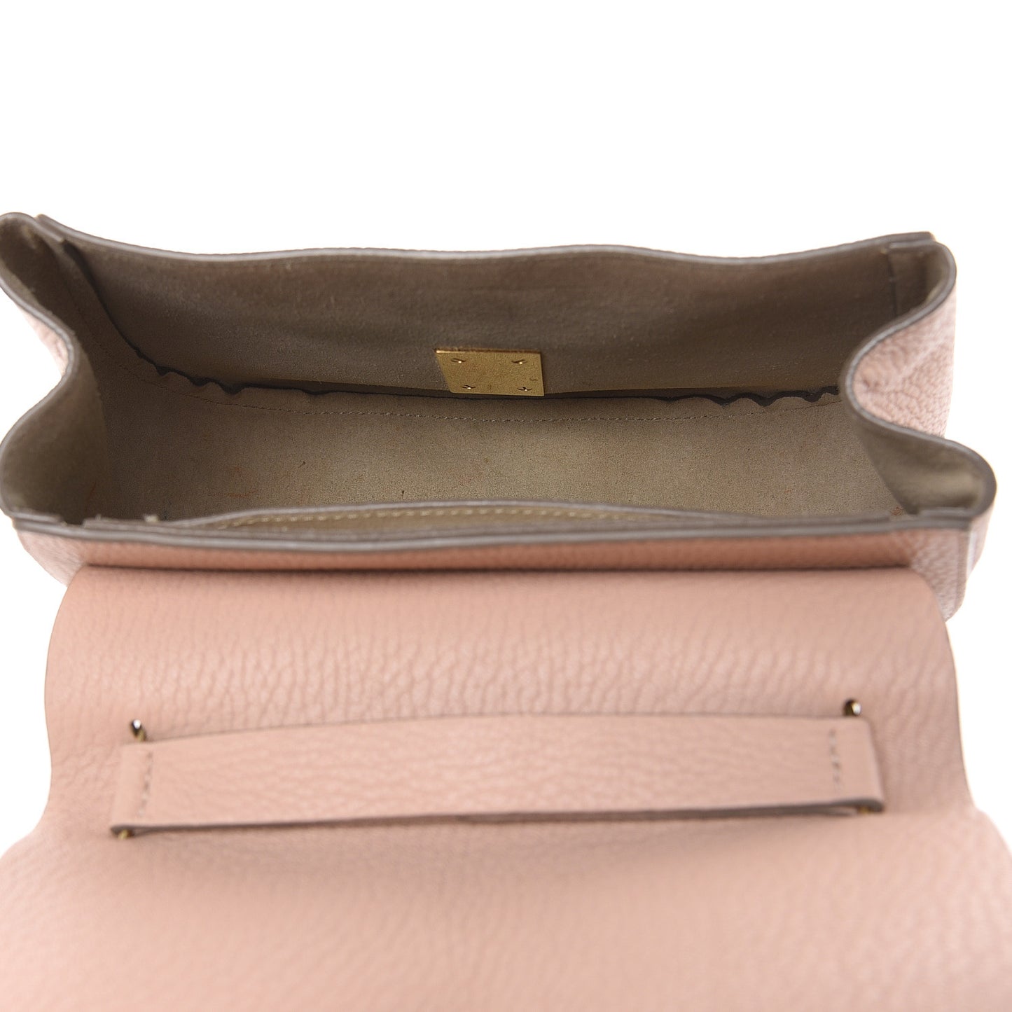 Grained Lambskin Drew Shoulder Bag Cement Pink