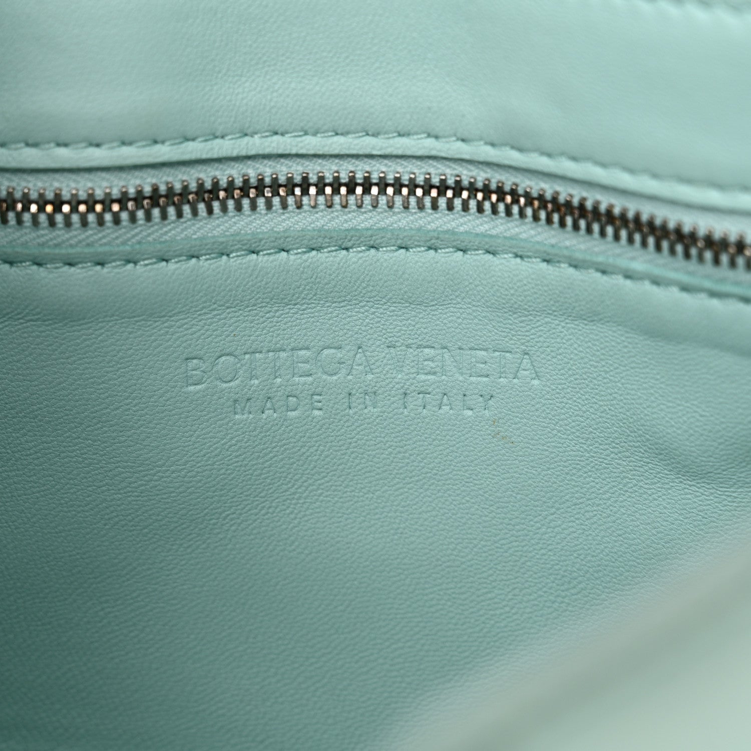 Bottega Veneta Lambskin Maxi Intreccio Cassette Bag Teal Washed 5 of 14