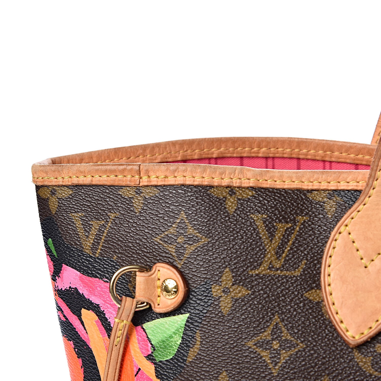 Louis Vuitton Monogram Roses Neverfull MM 11 of 17