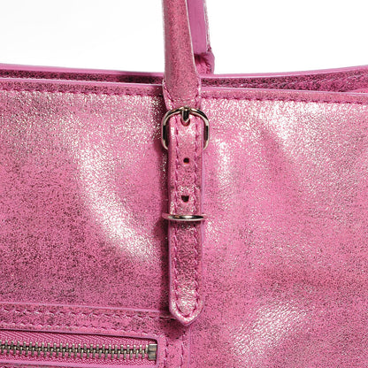 Balenciaga Metallic Calfskin Milkyway Papier A4 Tote Fuchsia 8 of 9