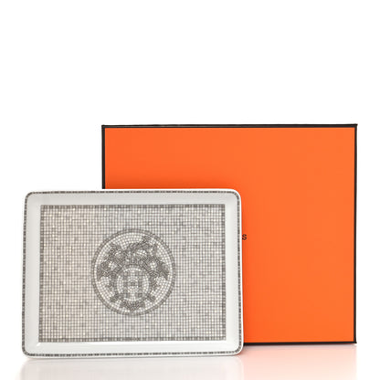 Hermes Porcelain Mosaique au 24 Platine Sushi Plate 8 of 8