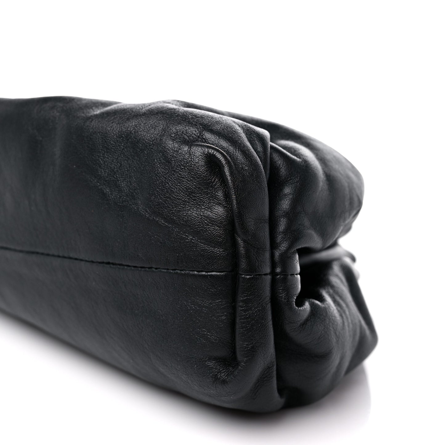 Smooth Butter Calf The Pouch Oversized Clutch Black