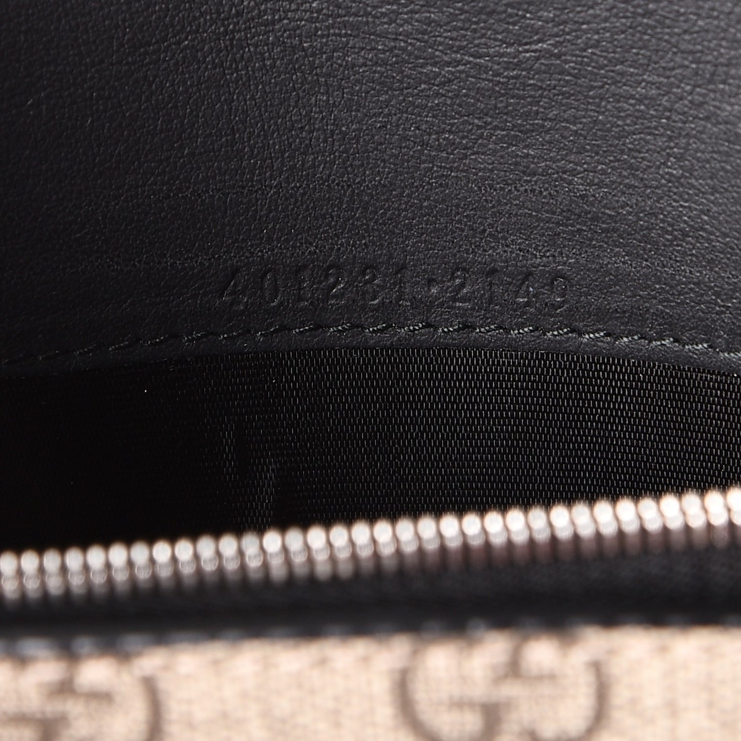 GG Supreme Monogram Mini Dionysus Chain Wallet Beige Black