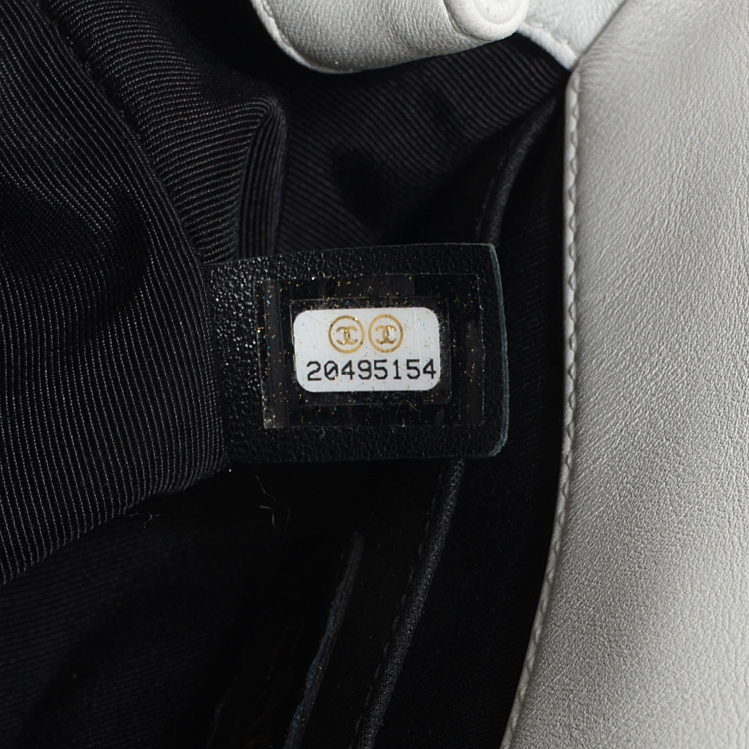 Chanel Calfskin Quilted Graphic Mini Flap Bag Black White 8 of 9