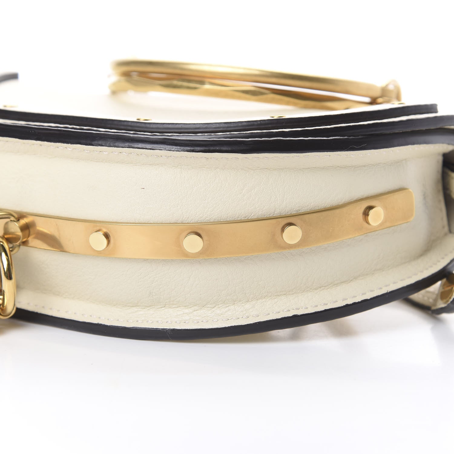 Chloe Calfskin Small Nile Bracelet Minaudiere Bag Off White 10 of 14